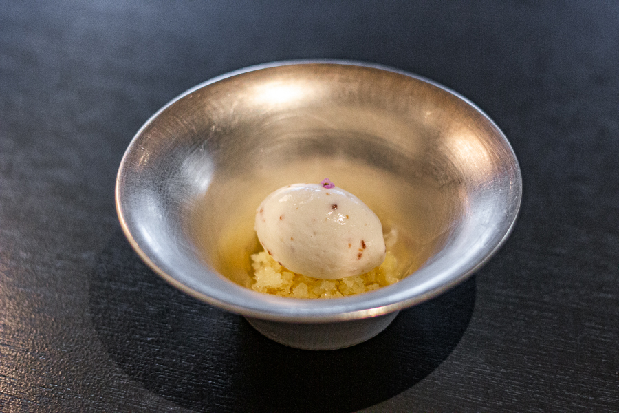 Pomme Blanc: Apple Granita and Fennel Ice Cream