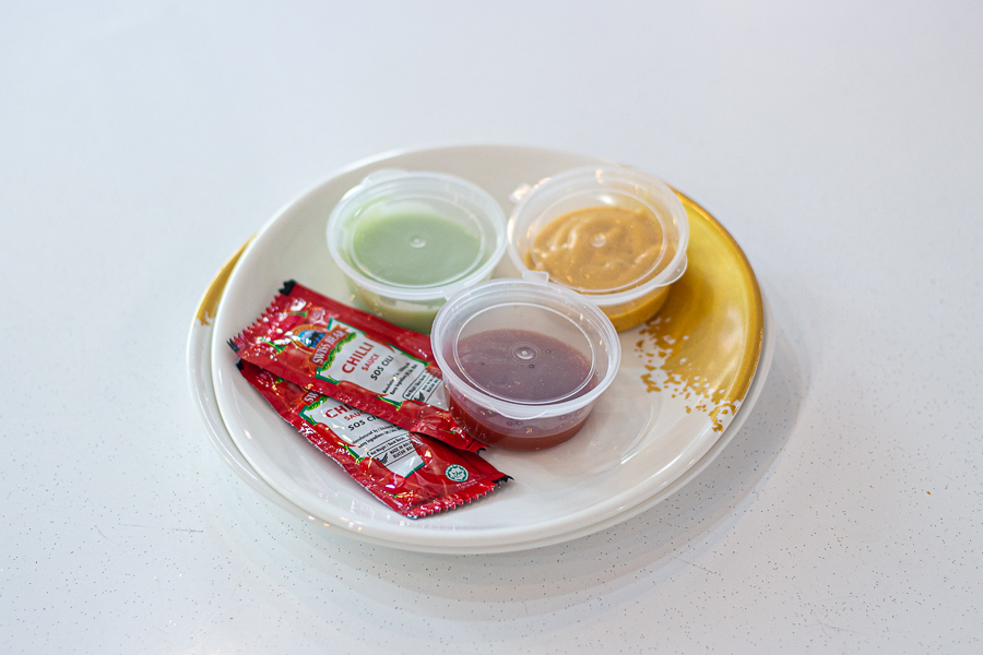 Honey Mustard, Wasabi Mayo and Ketchup sauce
