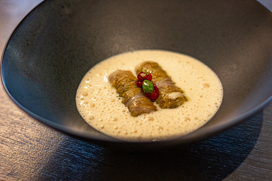 Hanwoo Shortrib Cabbage Dumpling with Soybean Soup