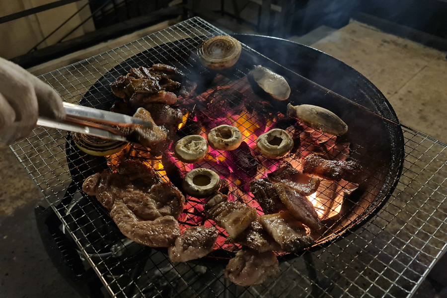 BBQ pit at Lago Vista Pocheon, South Korea