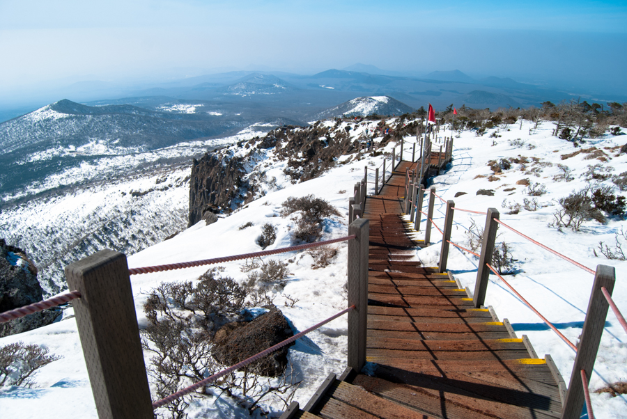 Hallasan mountain at Jeju island Korea in winter