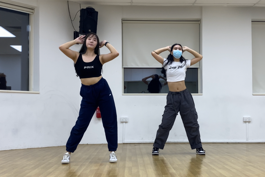 Two girls dancing to ITZY's LOCO