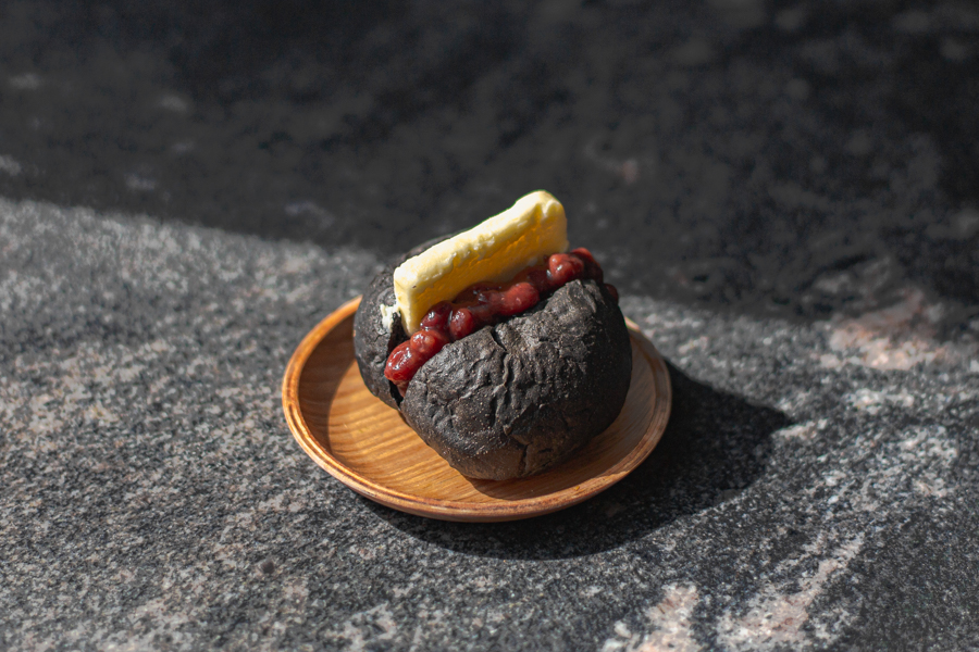 Azuki Butter Charcoal Brioche