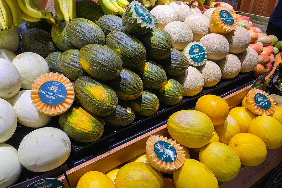 Different Melons at Cold Storage Australian Fair