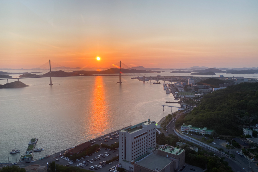 Sunset as seen on Mokpo Cable Car