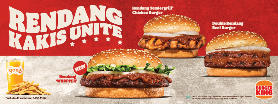 Rendang Burgers from Burger King