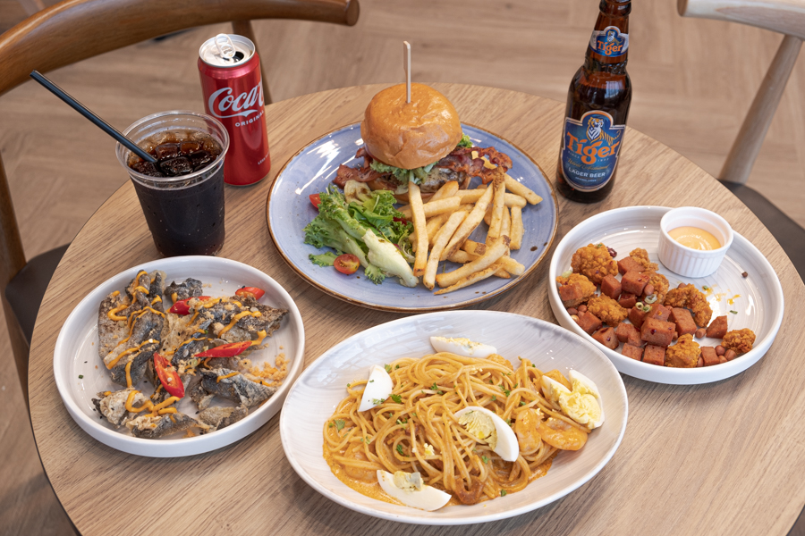 The full menu at X-Scap9 in Orchard Central with pasta, burgers, appetizers and drinks