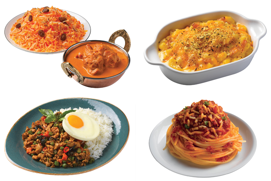 A selection of improved 7-SELECT Ready-To-Eat Meals by 7-Eleven