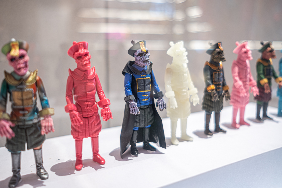 Mini figurines from the BLAXK by ActionCity exhibition with Daniel Yu