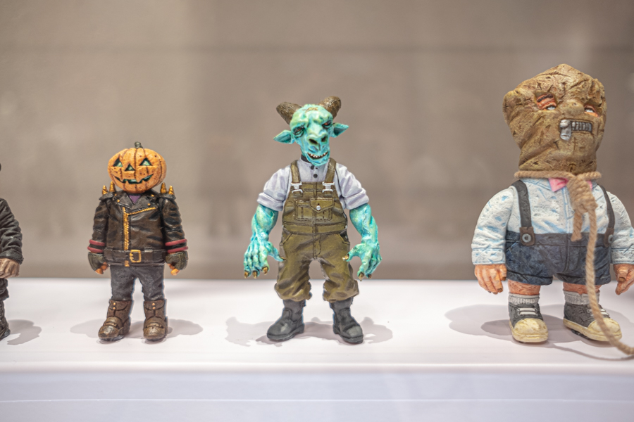 Mini figurines from the BLAXK by ActionCity exhibition with Daniel Yu