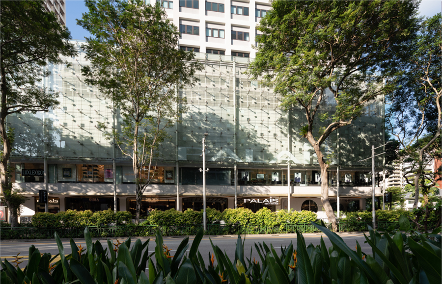 The exterior of Palais Renaissance shopping mall at Orchard Road