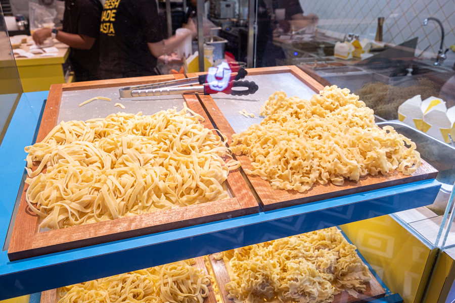 Fresh pasta on display at PastaGo 