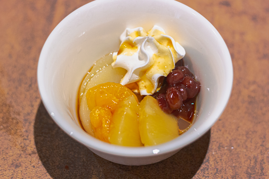 Cream Anmitsu with Seasonal Fruits at Kissajin