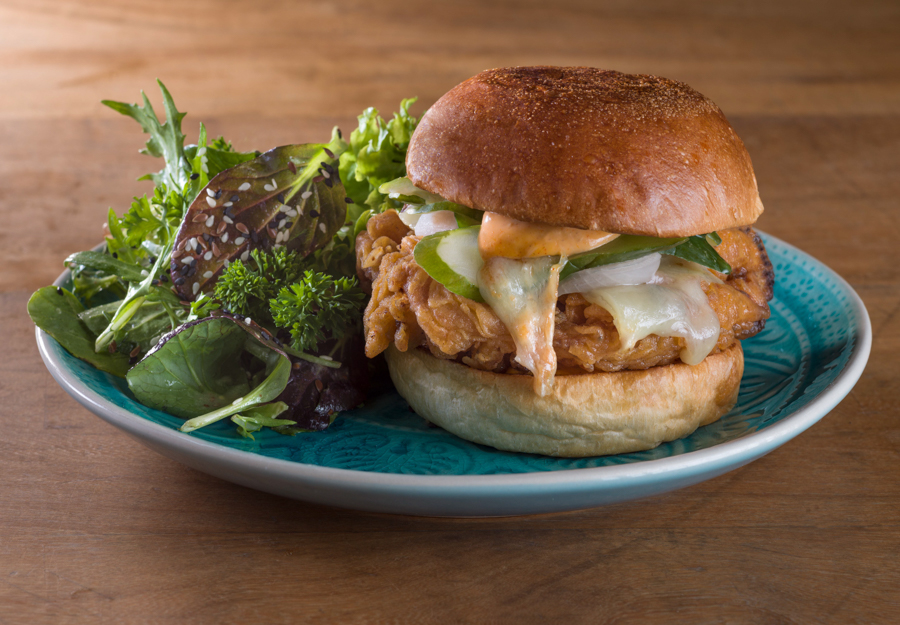 A fried chicken burger by Tiong Bahru Bakery