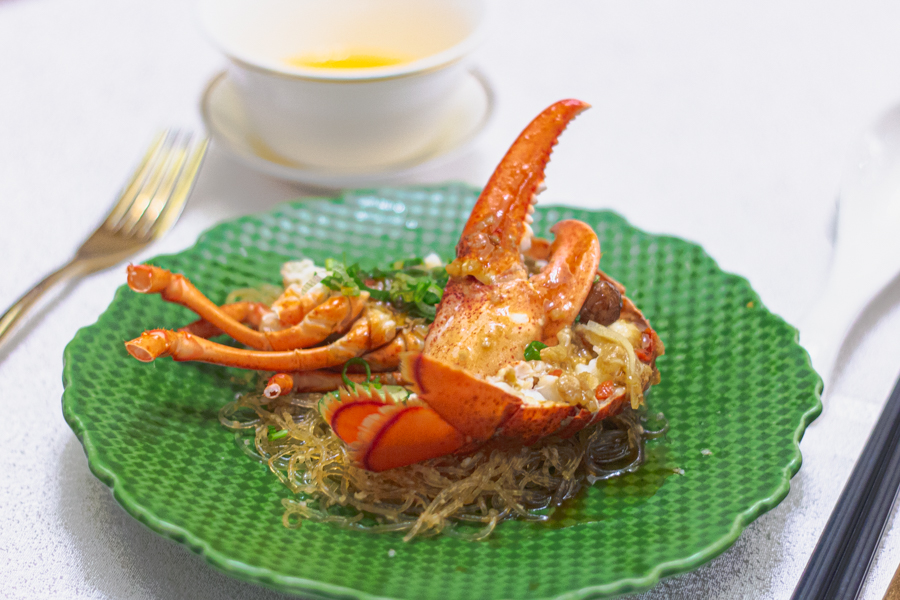 Steamed Boston Lobster with Puning Bean Sauce