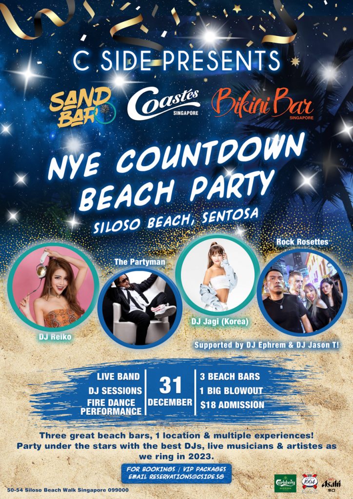 Celebrate 2023 With A New Year Eve Countdown Party By The Beach At Sentosa