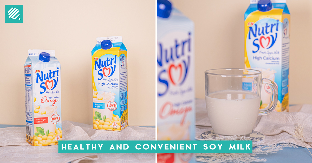 Enjoy A Cup Of Nutritious, Low Sugar Soy Milk With F&N NutriSoy