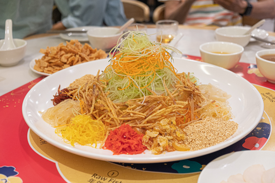 Crispy Yam with Salmon Prosperity ‘Yu Sheng’ 