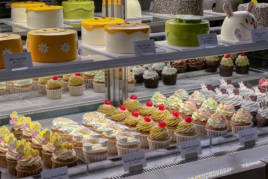 Cupcakes on Display at Knotted Jamsil Lotte World Mall Outlet