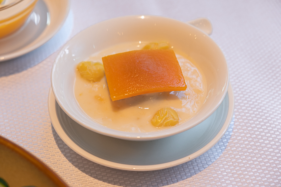 Sweet Yam Paste with Ginko Nuts and Pumpkin