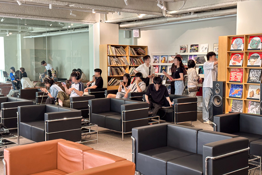 Interior of Vinyl Seongsu Cafe