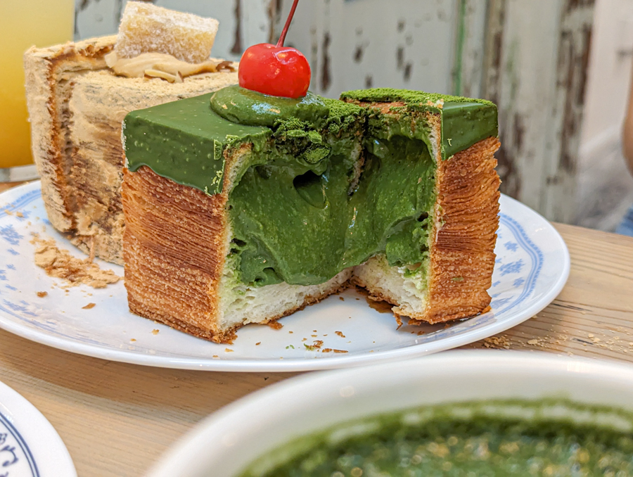 Matcha Cube Pie