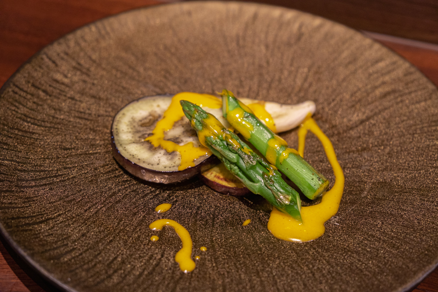 Seasonal Japanese Vegetables with Uni Sauce