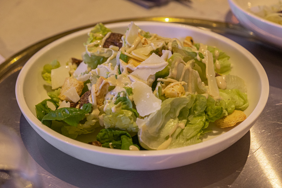 Caesar Salad with Wagyu Bits & Shaved Parmesan