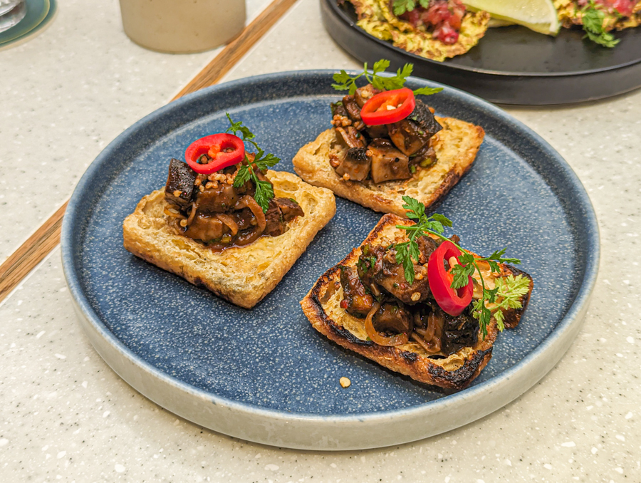 Grilled Portobello Mushroom Bruschetta