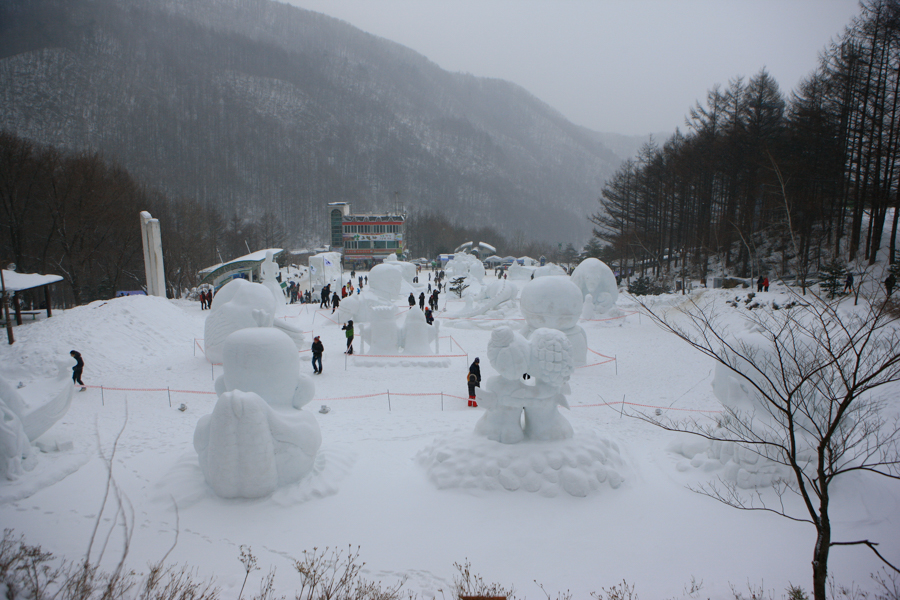 Ski festival on Taebaek Mountain in Korea