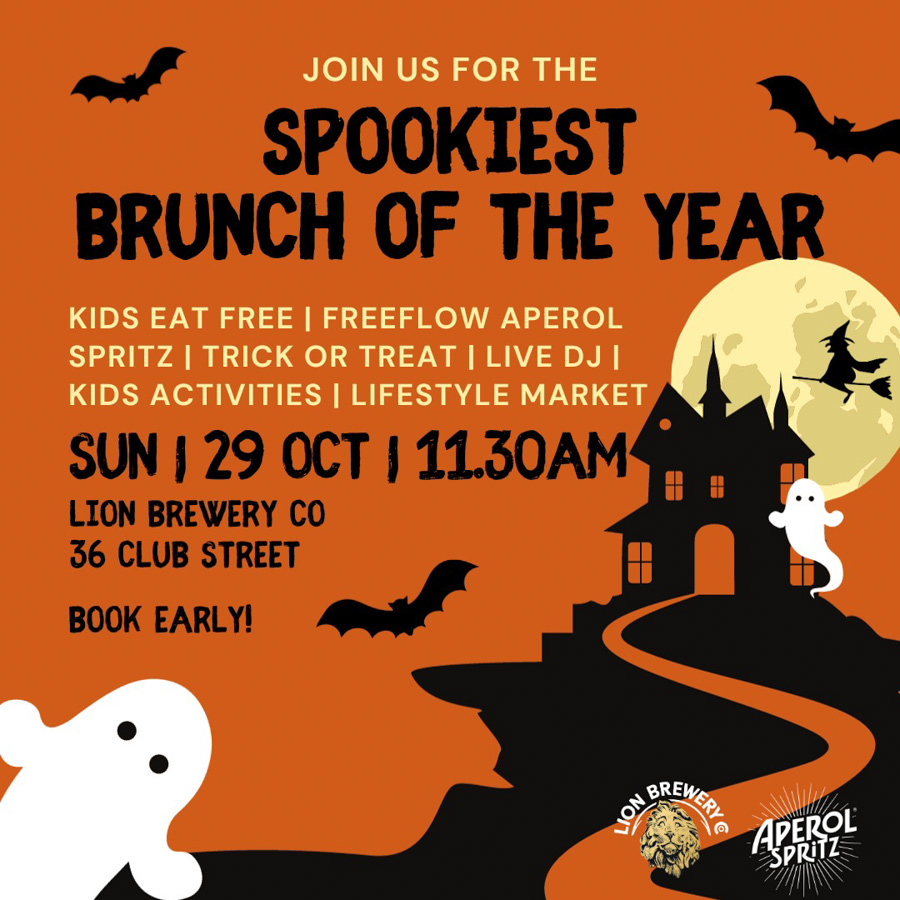 Lion Brewery Co Halloween Event Poster