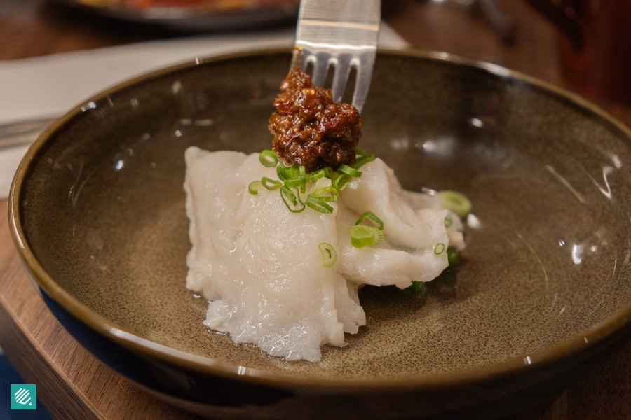 Yue's Steamed Cod Fish with Spicy Garlic Peppercorn Sauce