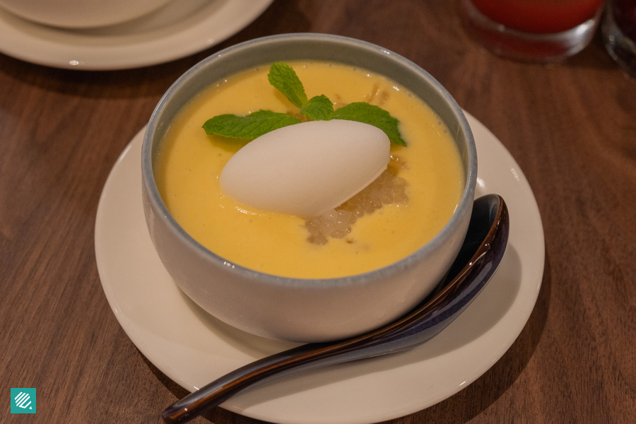 Yue's Chilled Mango Sago with Lime Sorbet (