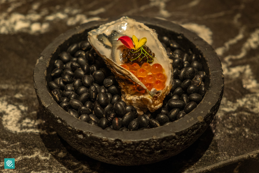 Oyster with Ikura and Caviar