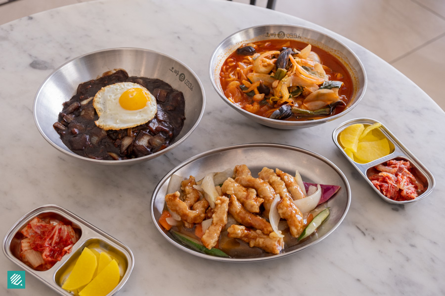 Overview of Food We Ate At OBBA Jjajang Express