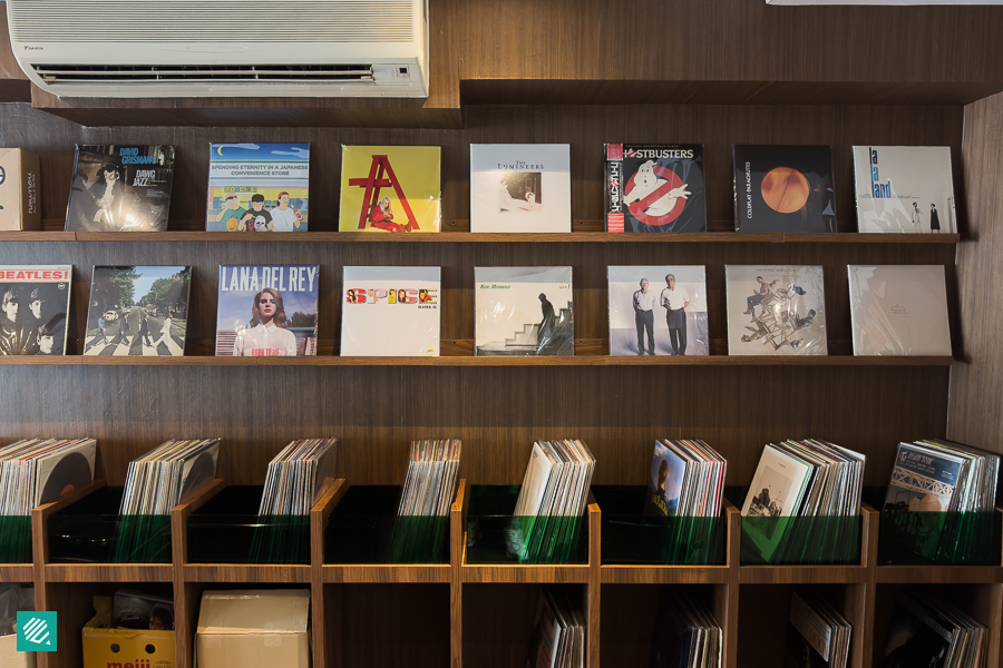 Vinyl Records on Display at Slow Boat