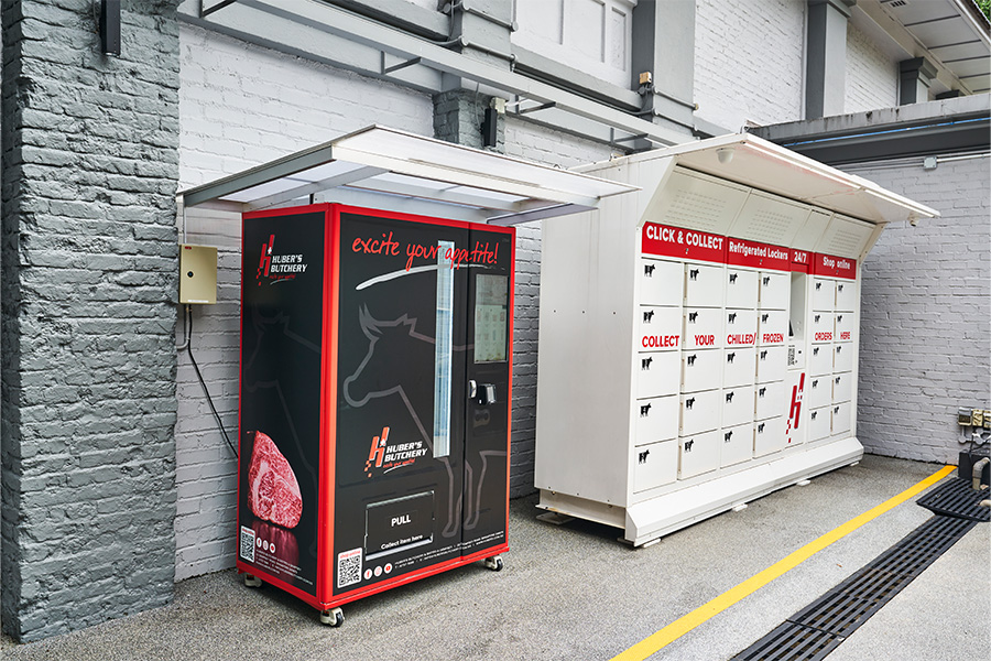 Huber's 24-HR Temperature-Controlled Self-Collection Lockers and Vending Machine