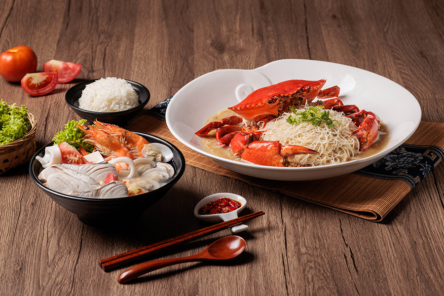 Crab Bee Hoon + Seafood Soup