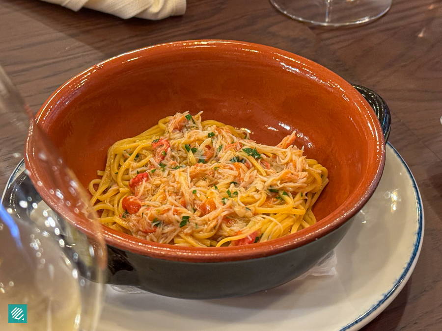 Tagliolini with crab and lemon