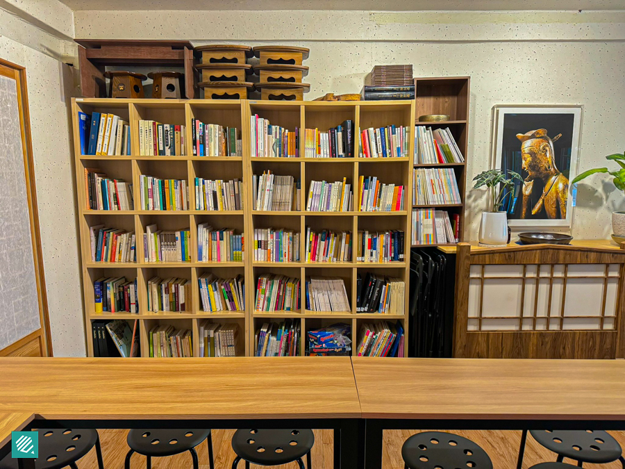 Library in the recreation hall