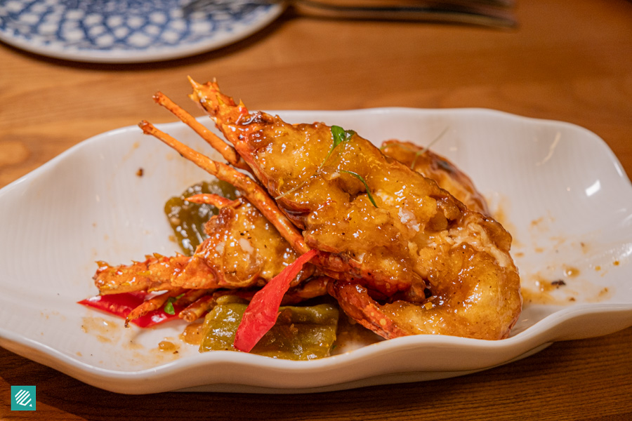 Ginger at PARKROYAL on Beach Road- Braised Lobster with Bitter Gourd