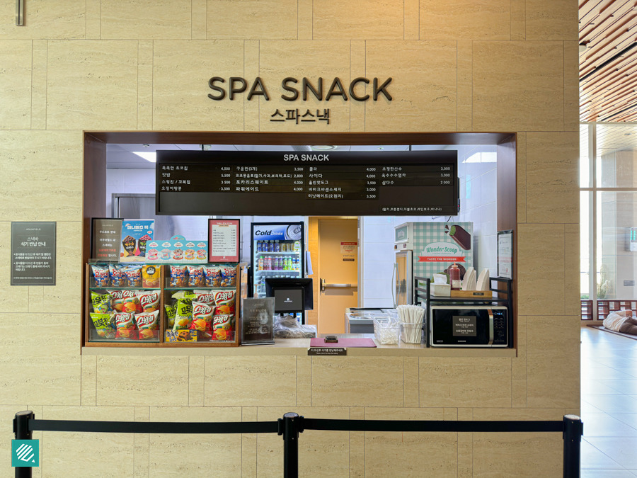 Korean spa snack stand