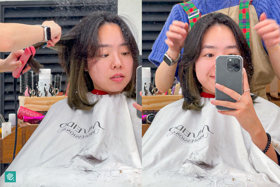 Hair styling at Park Jun Beauty Lab