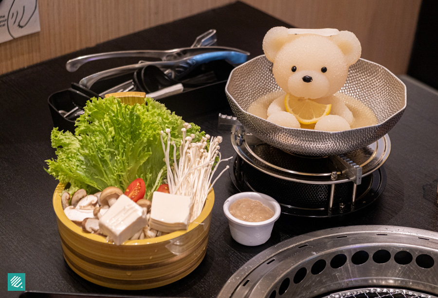 Kumachan Onsen Shabu Shabu & Yakiniku- Soy Milk Soup Broth with Double Beef Karubi