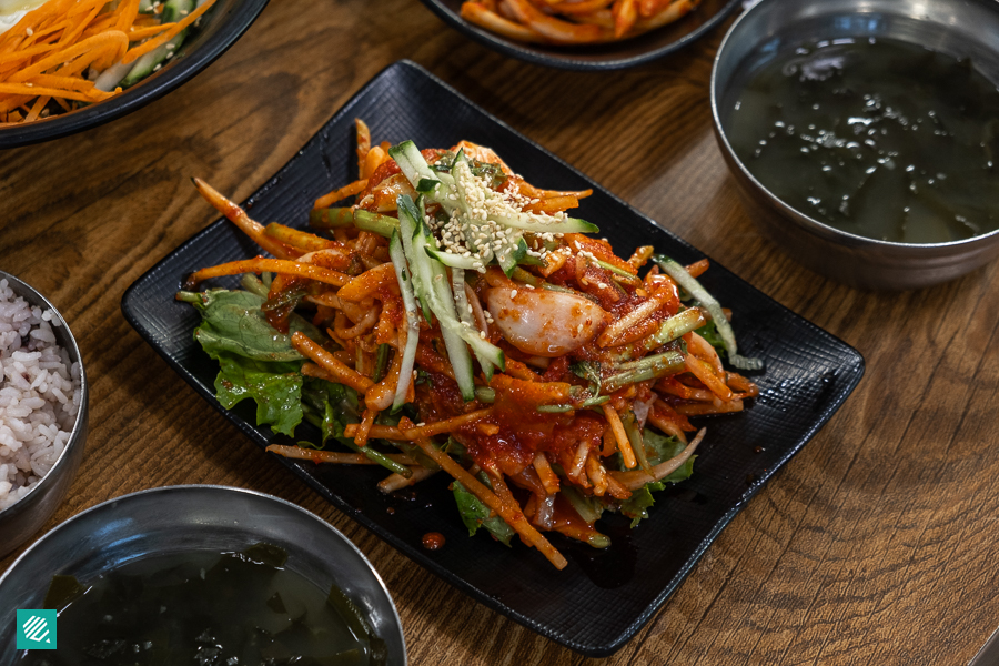 Seasoned Raw Tongue Sole Fish Salad