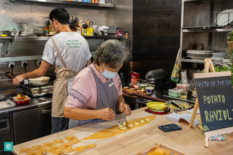 Fresh pasta being made in 42Pasta