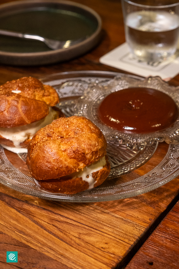 Choux Buns with Tres Leches Ice Cream