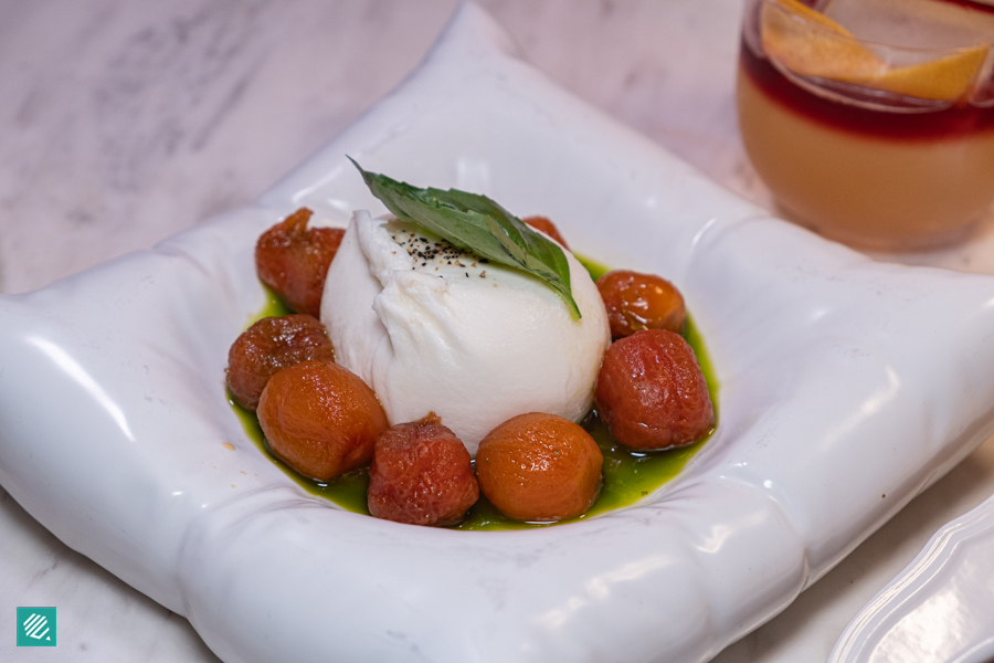 il Clay Supper Club- Burrata Tomato Agrodolce