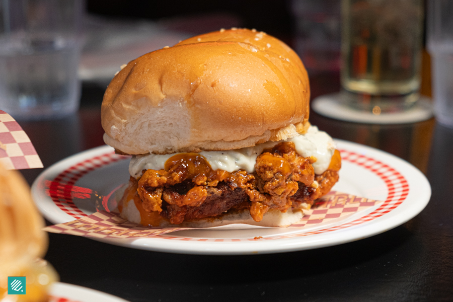 Buffalo Fried Chicken Burger