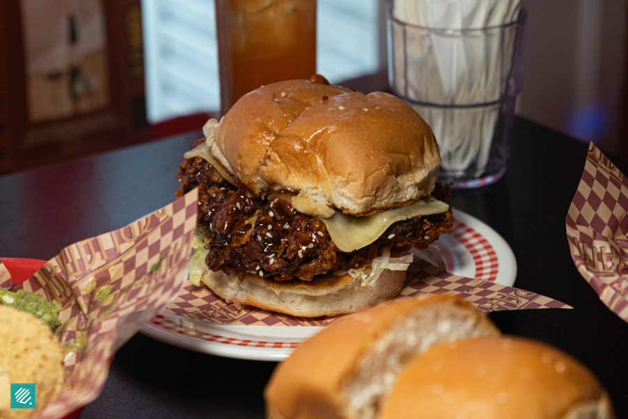 General Tso’s Fried Chicken Burger